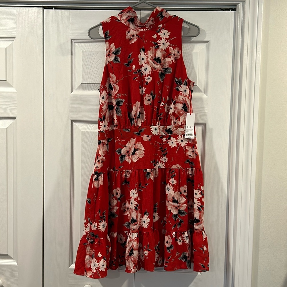 NWT ELLA red floral dress